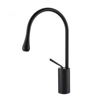 Baterie lavoar inalta, negru mat, cu pipa pivotanta 360  , Lebend