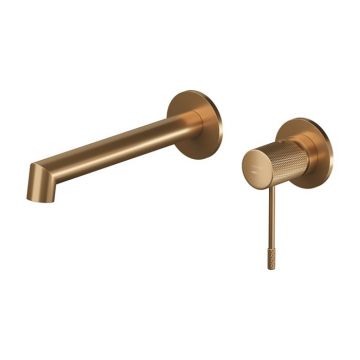 Baterie lavoar, incastrata, cupru periat, Cersanit Zen