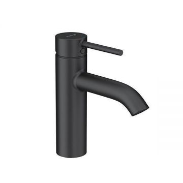 Baterie lavoar, Kludi, Bozz 100, cu ventil, negru mat