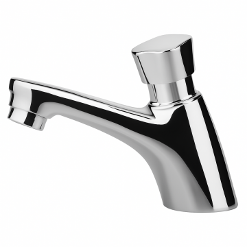 Baterie temporizata lavoar Remer Rubinetterie Tempor TE15, alama sanitara cromata, economisire apa, montaj pe chiuveta