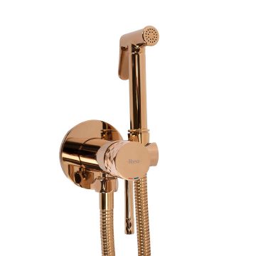 Robinet tip dus intim pentru bideu sau wc Rea Lungo Loop Diamond, cupru lucios