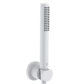 Set para de dus, Kludi, Nova Fonte Puristic, cu suport de para si furtun, alb mat