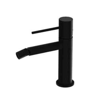 Baterie bideu  din alama sanitara, negru mat, montaj pe bideu, pipa fixa 13 cm, LaVita Verdi