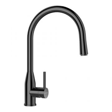 Baterie bucatarie Schock Kavus cu dus extractibil - Culoare gunmetal