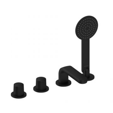 Baterie cada Sanycces Dedal plisat cu 4 treceri, negru mat - Culoare Negru