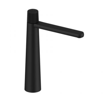 Baterie inalta lavoar Sanycces Dedal plisat, negru mat - Culoare Negru