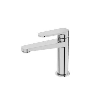 Baterie lavoar din alama sanitara, crom lucios, pipa fixa 15.7 cm, LaVita Coral