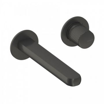 Baterie lavoar incastrata Sanycces Dedal, raw metal - Culoare Gri inchis