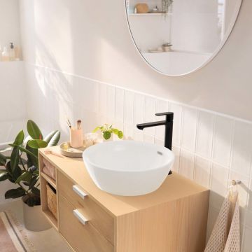 Baterie lavoar inalta Hansgrohe Rebris S 240, ventil Pop-Up, negru mat  - 72580670