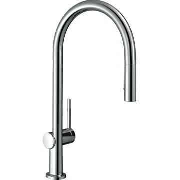Baterie bucatarie Hansgrohe Talis M54 210, dus extractibil cu 2 jeturi, crom - 72800000